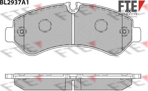 FTE BL2937A1 - Kit pastiglie freno, Freno a disco autozon.pro