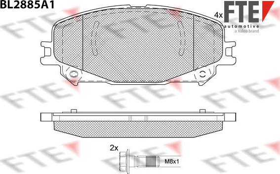 FTE 9011125 - Kit pastiglie freno, Freno a disco autozon.pro