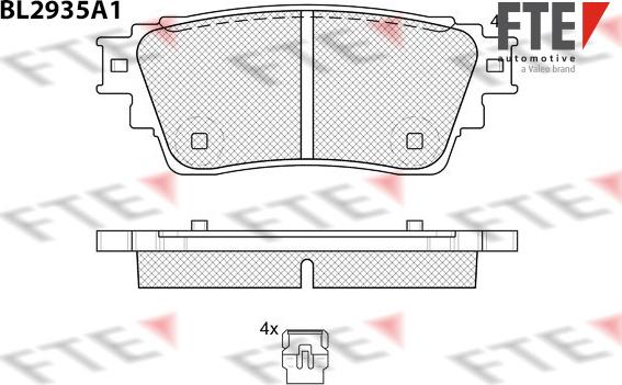 FTE 9011179 - Kit pastiglie freno, Freno a disco autozon.pro