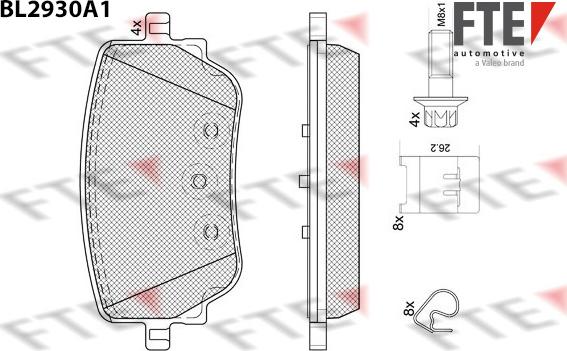 FTE 9011174 - Kit pastiglie freno, Freno a disco autozon.pro