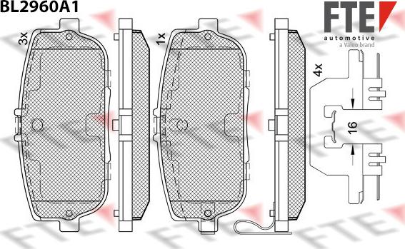 FTE BL2960A1 - Kit pastiglie freno, Freno a disco autozon.pro