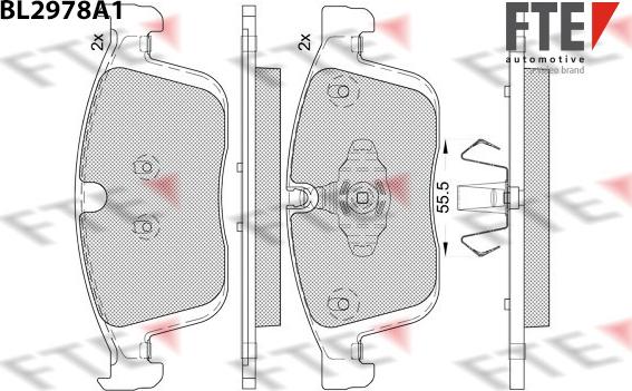 FTE BL2978A1 - Kit pastiglie freno, Freno a disco autozon.pro