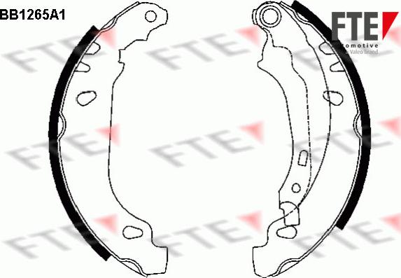 FTE BB1265A1 - Kit ganasce freno autozon.pro