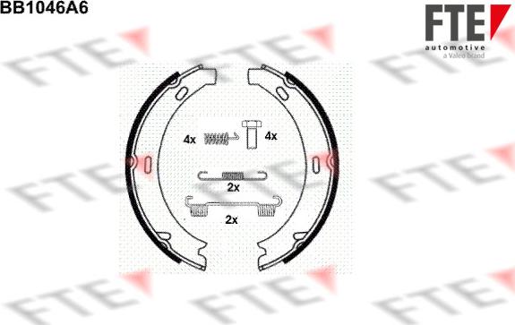 FTE 9100007 - Kit ganasce, Freno stazionamento autozon.pro