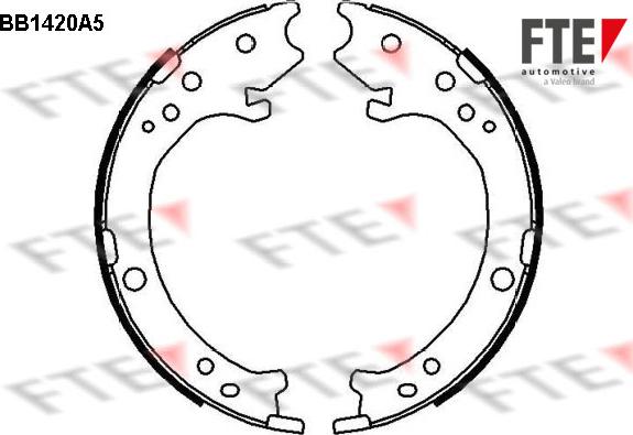 FTE 9100148 - Kit ganasce, Freno stazionamento autozon.pro