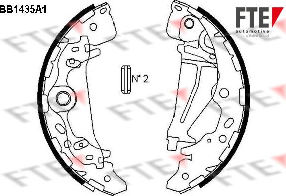 FTE 9100159 - Kit ganasce freno autozon.pro