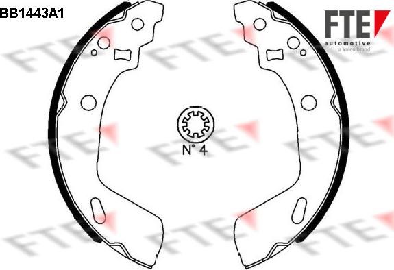 FTE 9100166 - Kit ganasce freno autozon.pro