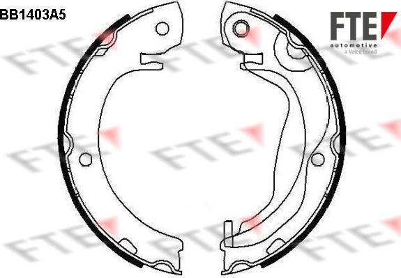 FTE BB1403A5 - Kit ganasce, Freno stazionamento autozon.pro