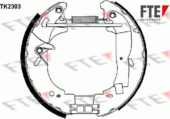 FTE TK2303 - Kit ganasce freno autozon.pro