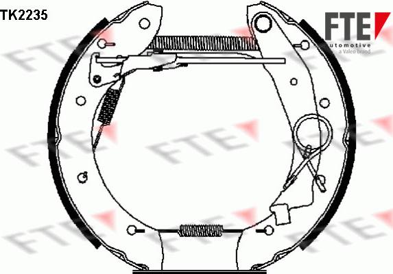 FTE 9110022 - Kit ganasce freno autozon.pro