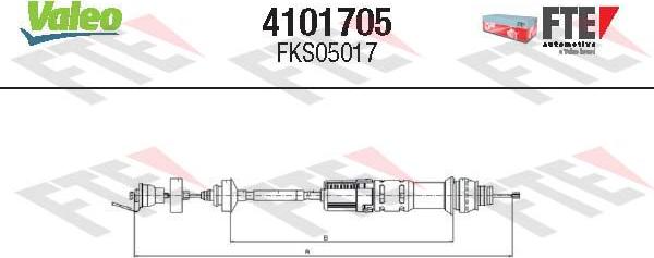 FTE 4101705 - Cavo comando, Comando frizione autozon.pro