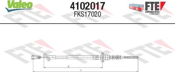 FTE 4102017 - Cavo comando, Comando frizione autozon.pro