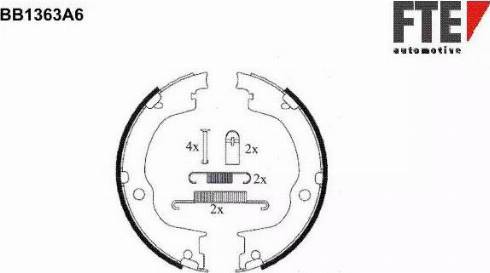 FTE BB1363A6 - Kit ganasce, Freno stazionamento autozon.pro