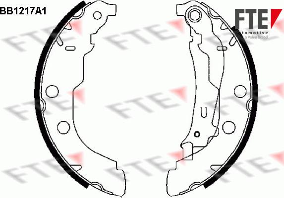 FTE BB1217A1 - Kit ganasce freno autozon.pro