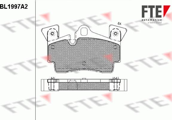 FTE BL1997A2 - Kit pastiglie freno, Freno a disco autozon.pro