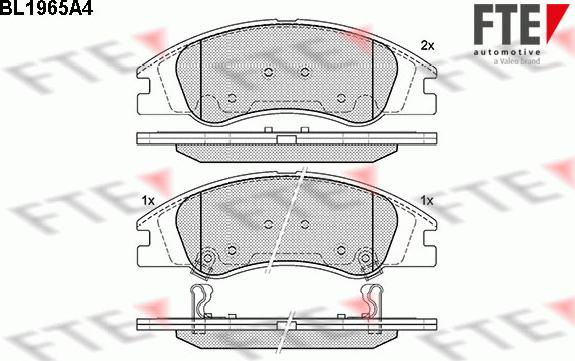 FTE BL1965A4 - Kit pastiglie freno, Freno a disco autozon.pro