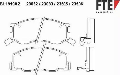 FTE BL1919A2 - Kit pastiglie freno, Freno a disco autozon.pro