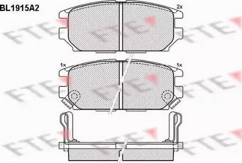 FTE BL1915A2 - Kit pastiglie freno, Freno a disco autozon.pro