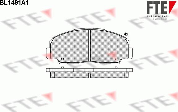 FTE BL1491A1 - Kit pastiglie freno, Freno a disco autozon.pro