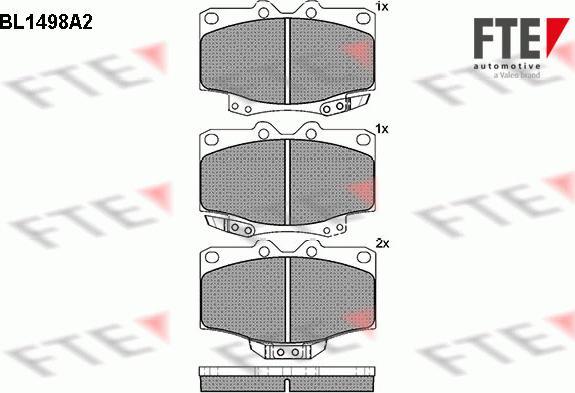 FTE BL1498A2 - Kit pastiglie freno, Freno a disco autozon.pro