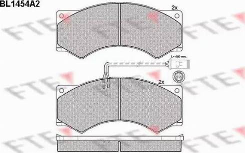 FTE BL1454A2 - Kit pastiglie freno, Freno a disco autozon.pro