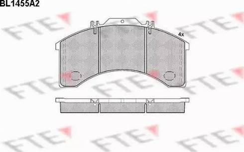 FTE BL1455A2 - Kit pastiglie freno, Freno a disco autozon.pro