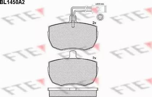 FTE BL1450A2 - Kit pastiglie freno, Freno a disco autozon.pro