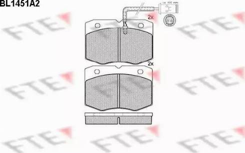 FTE BL1451A2 - Kit pastiglie freno, Freno a disco autozon.pro