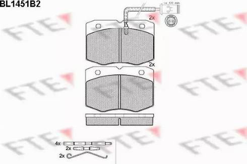 FTE BL1451B2 - Kit pastiglie freno, Freno a disco autozon.pro