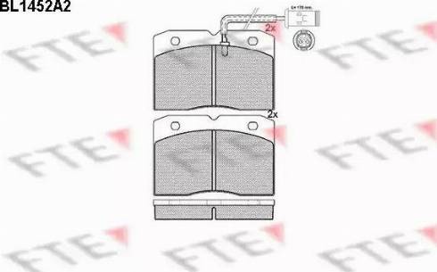 FTE BL1452A2 - Kit pastiglie freno, Freno a disco autozon.pro