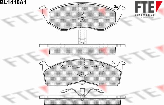 FTE BL1410A1 - Kit pastiglie freno, Freno a disco autozon.pro