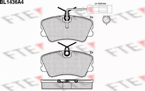 FTE BL1436A4 - Kit pastiglie freno, Freno a disco autozon.pro