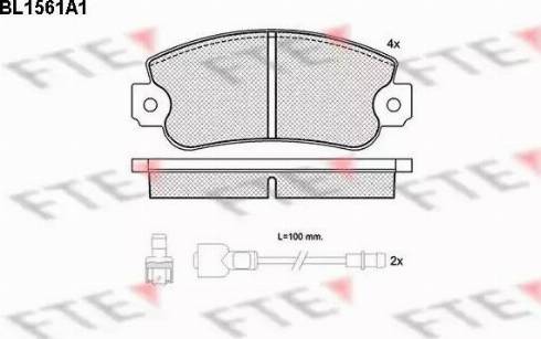 FTE BL1561A1 - Kit pastiglie freno, Freno a disco autozon.pro