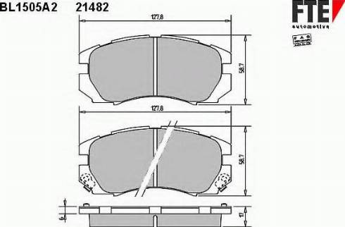 FTE BL1505A2 - Kit pastiglie freno, Freno a disco autozon.pro