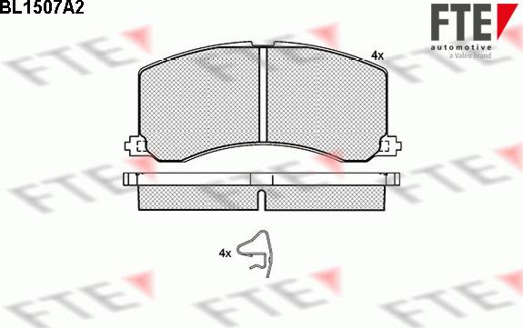 FTE BL1507A2 - Kit pastiglie freno, Freno a disco autozon.pro