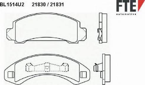 FTE BL1514U2 - Kit pastiglie freno, Freno a disco autozon.pro