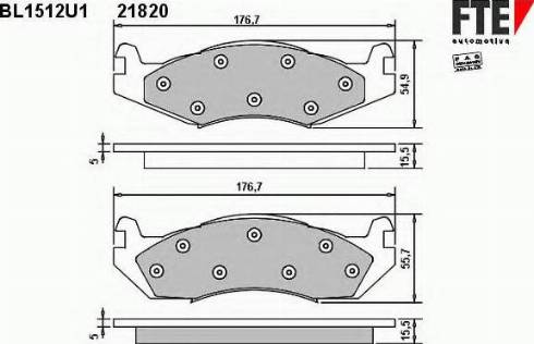 FTE BL1512U1 - Kit pastiglie freno, Freno a disco autozon.pro