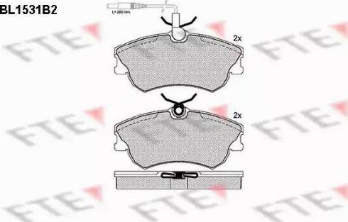 FTE BL1531B2 - Kit pastiglie freno, Freno a disco autozon.pro