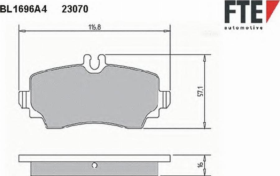 FTE BL1696A4 - Kit pastiglie freno, Freno a disco autozon.pro