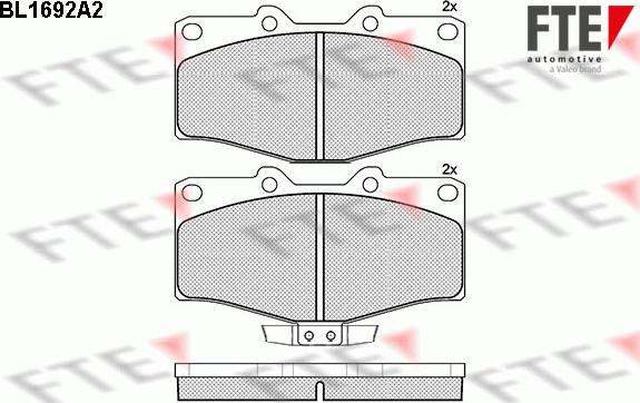 FTE BL1692A2 - Kit pastiglie freno, Freno a disco autozon.pro