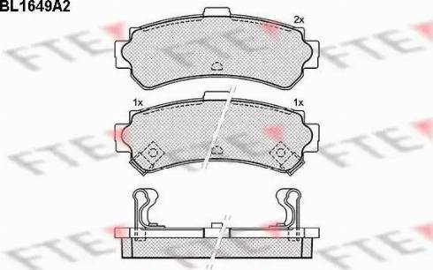 FTE BL1649A2 - Kit pastiglie freno, Freno a disco autozon.pro