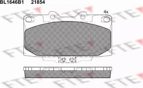 FTE BL1646B1 - Kit pastiglie freno, Freno a disco autozon.pro