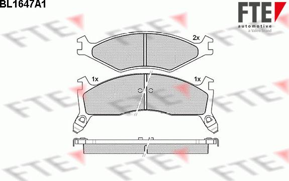 FTE BL1647A1 - Kit pastiglie freno, Freno a disco autozon.pro