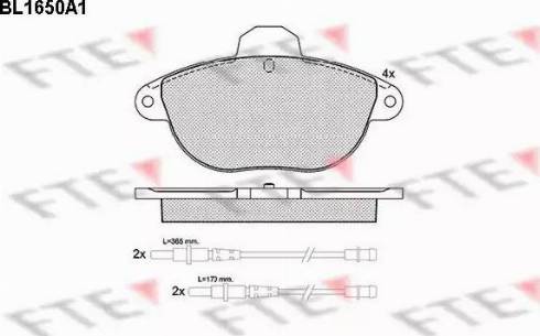 FTE BL1650A1 - Kit pastiglie freno, Freno a disco autozon.pro