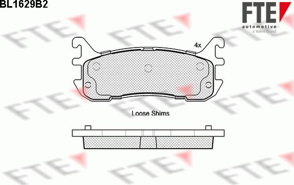 FTE BL1629B2 - Kit pastiglie freno, Freno a disco autozon.pro