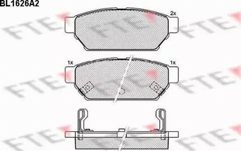 FTE BL1626A2 - Kit pastiglie freno, Freno a disco autozon.pro