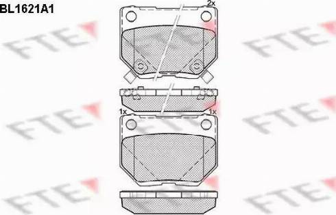 FTE BL1621A1 - Kit pastiglie freno, Freno a disco autozon.pro