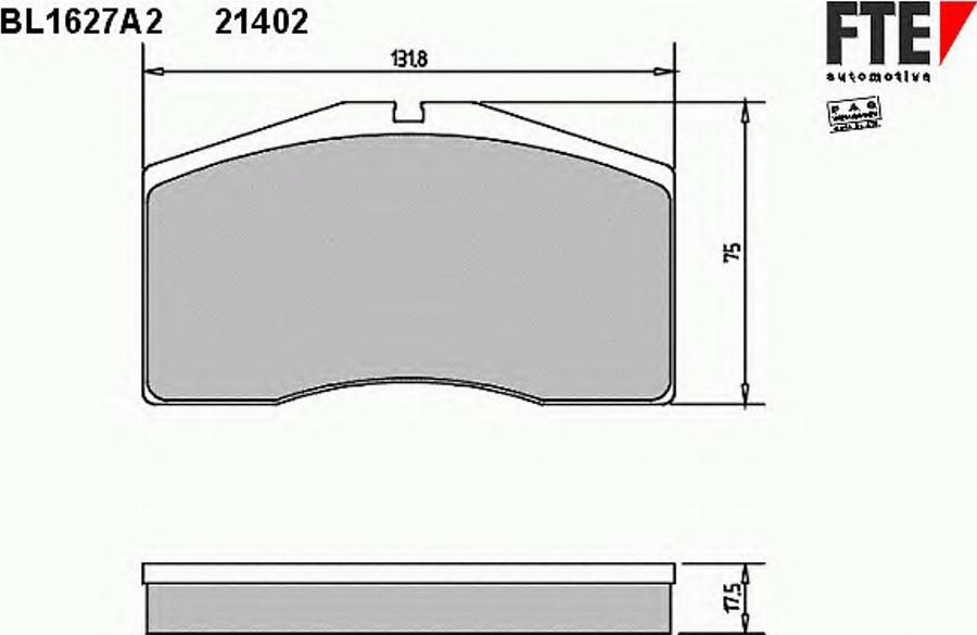 FTE BL1627A2 - Kit pastiglie freno, Freno a disco autozon.pro