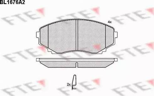 FTE BL1676A2 - Kit pastiglie freno, Freno a disco autozon.pro