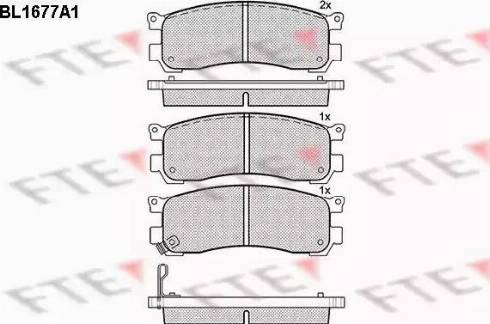 FTE BL1677A1 - Kit pastiglie freno, Freno a disco autozon.pro